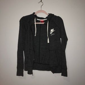 Dark Grey Nike Zip Up Hoodie
